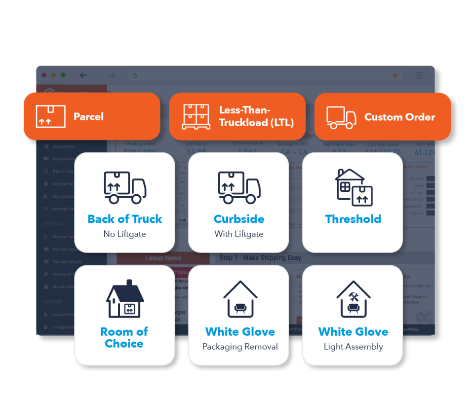 screenshot of Freight Club